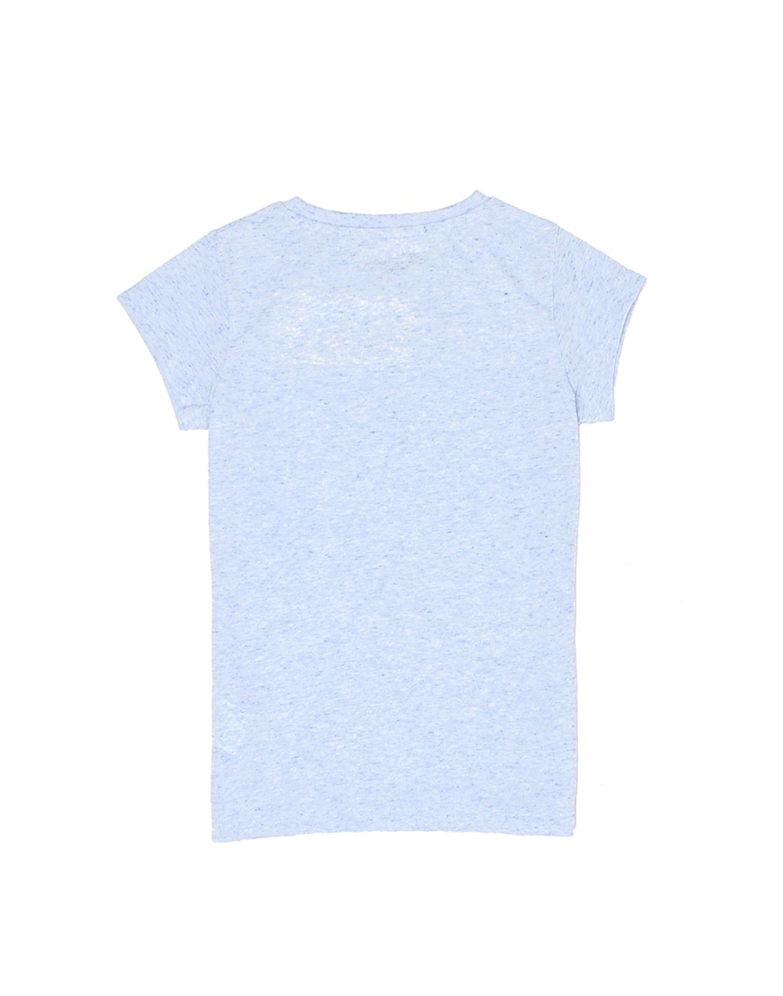 Pepe Jeans Girls Graphic Print Blue T-Shirt